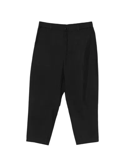 Psophia Elasticated-waistband Cropped Trousers In Black