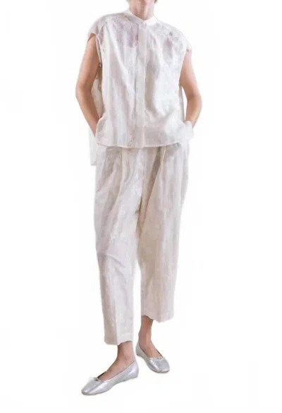 Psophia Embroidered Tencel Blouse In Ivory In Neutral