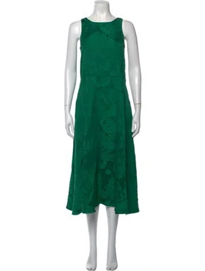 Pre-owned Psophia Floral Print Midi Length Dress W/ Tags In Green