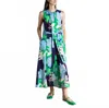 Psophia Floral Tie Dress In Purple