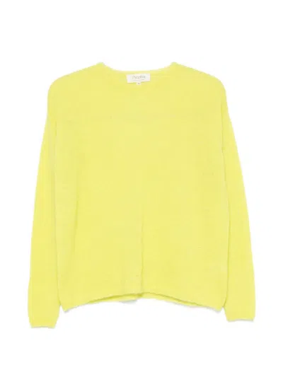 Psophia High-neck Long-sleeve Sweater In Yellow