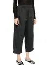 Psophia Drawstrings Cropped Trousers In Black