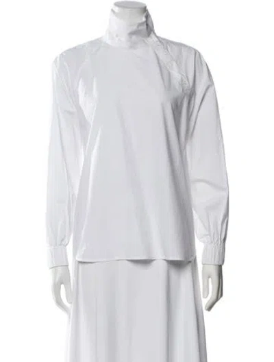 Pre-owned Psophia Long Sleeve Top In White