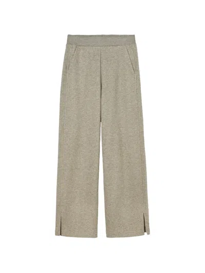 Psophia Marl-effect Side-slit Track Pants In Neutral