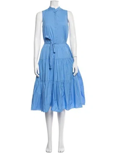 Pre-owned Psophia Midi Length Dress In Blue