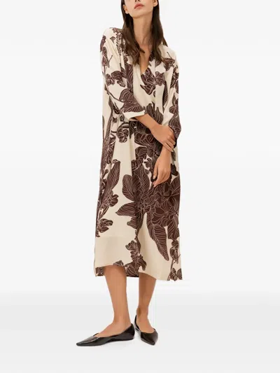 Psophia Orient Contour Midi Dress In Multi