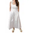 Psophia Palazzo Pants With Drawstring Waist In White In White