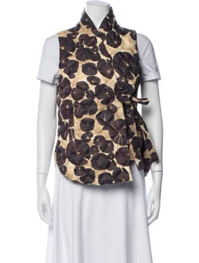 Pre-owned Psophia Patterned Vest In Multicolor