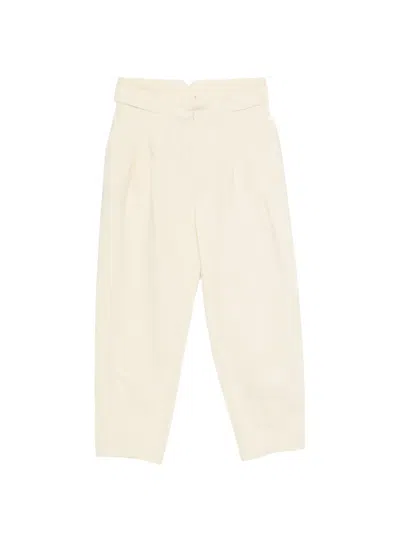 Psophia Pleated Tapered Trousers In Neutral