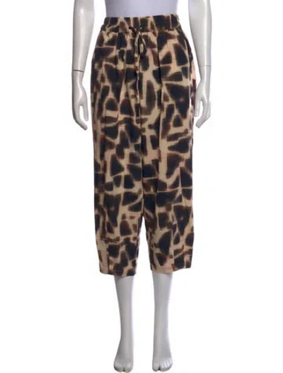 Pre-owned Psophia Printed Straight Leg Pants In Multicolor