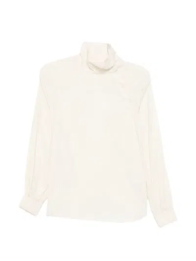 Psophia Raglan-sleeve Cotton Blouse In White