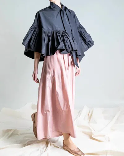 Psophia Ruffle Tie Caplet In Black