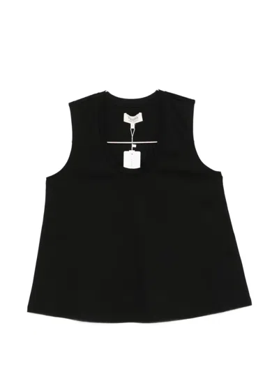 Psophia Scoop-neck Sleeveless Top In Black