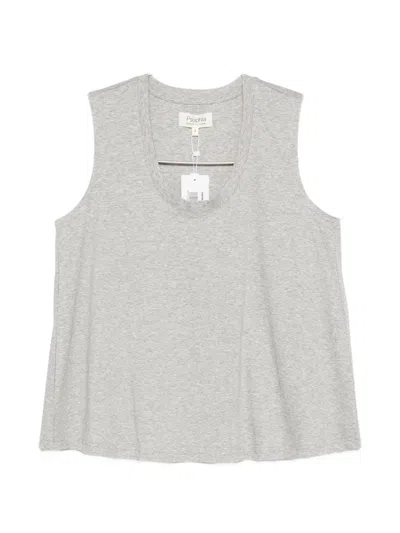 Psophia Scoop-neck Sleeveless Top In Gray