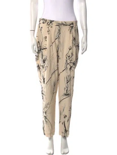 Pre-owned Psophia Silk Straight Leg Pants W/ Tags In Neutrals