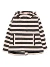 Psophia Striped Hooded Jacket In Black