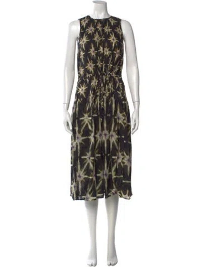 Pre-owned Psophia Tie-dye Print Midi Length Dress In Multi