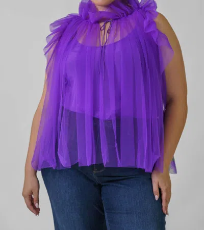 Psophia Tulle Ruffles Top - Plus In Passiflora In Purple