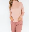Psophia Turtle Neck Sweater In Petal In Pink