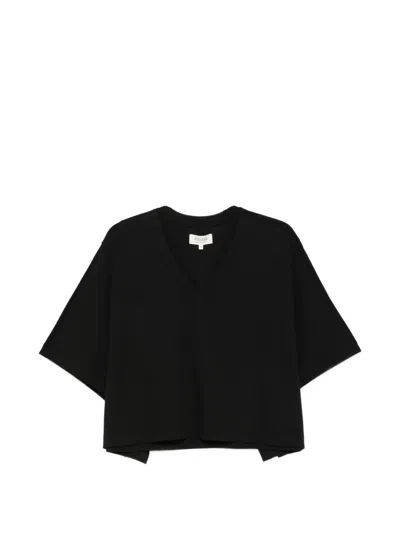 Psophia V-neck Short-sleeved T-shirt In Black