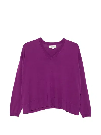 Psophia V-neck Sweater In Purple