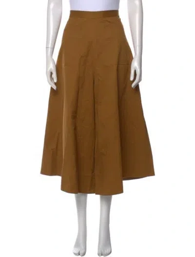 Pre-owned Psophia Wide Leg Pants In Brown