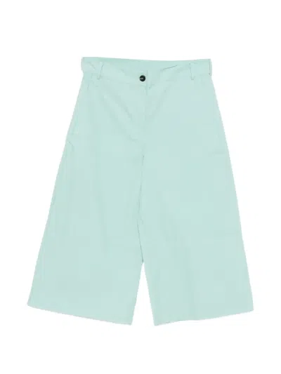 Psophia Wide-leg Cropped Trousers In Blue