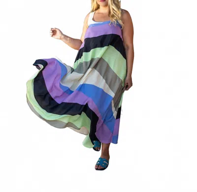 Psophia Wisteria Dress In Multi In Blue