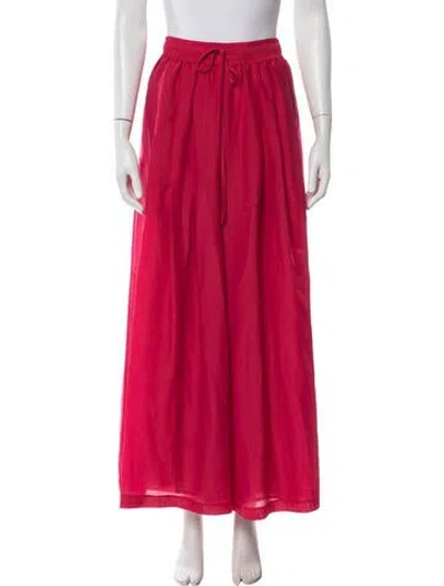 Pre-owned Psophia Wool Wide Leg Pants In Red