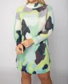 Psophia Yarn Dress In Camo In Green