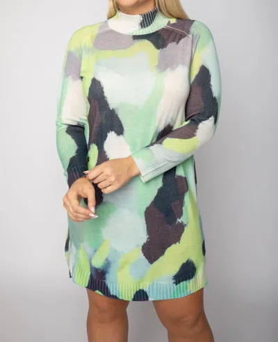 Psophia Yarn Dress In Camo In Green