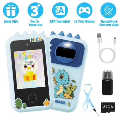 Psps Kids Toy Smartphone Dual Camera Phone Touchscreen Learning Toy With Shockproof Cartoon Case Torch 16