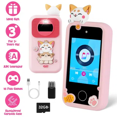 Psps Kids Toy Smartphone Dual Camera Phone Touchscreen Learning Toy With Shockproof Cartoon Case Torch 16