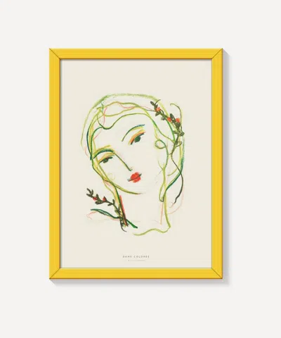 Pstr Studio Coco Schneider Dame Coloree Framed Print