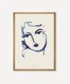 Pstr Studio Coco Schneider Dame En Blue Framed Print