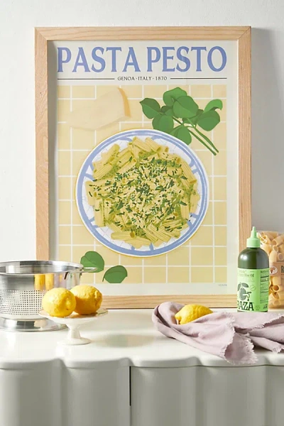 Pstr Studio Elin Pk Pasta Pesto Art Print At Urban Outfitters In Neutral