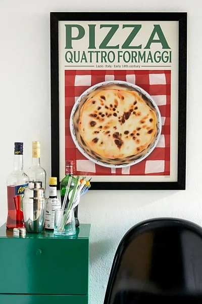 Pstr Studio Elin Pk Pizza Quattro Formaggi Art Print At Urban Outfitters In Multi