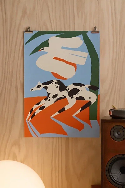 Pstr Studio Enikő Eged Spotted Mustang Frameless Art Print At Urban Outfitters In Multi