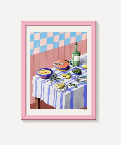 Pstr Studio Eva Halfers Pink Tapas Print