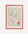 Pstr Studio Festive Coat La Poire Framed Print In Multi