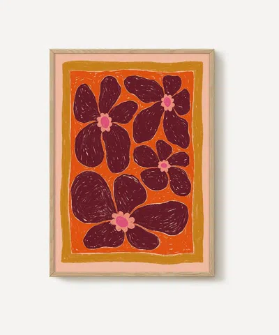 Pstr Studio Hannah Kl Stardust Orange Framed Print