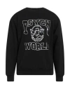 Psych World Man Sweatshirt Black Size M Cotton In Black