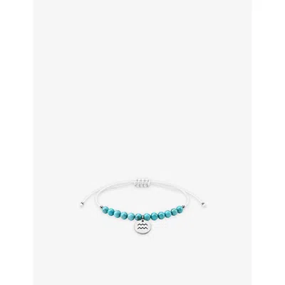 Psychic Sisters Womens Zodiac Crystal Bracelet Aquarius In Transparent