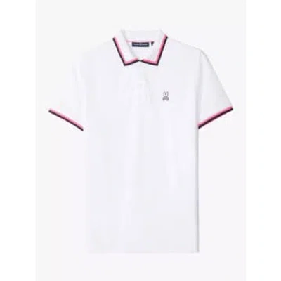 Psycho Bunny - Kingsbury Pique Polo Shirt In White B6k235b200 Wht