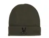 Psycho Bunny Allen Merino Wool Dark Olive Beanie B6a988u1ht-dkl In Green