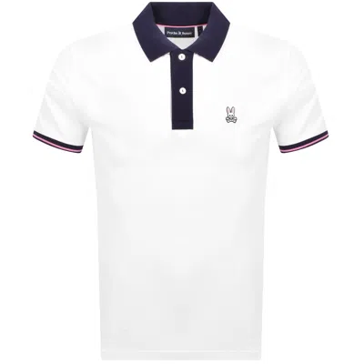 Psycho Bunny Archive Pique Polo T Shirt White