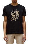 Psycho Bunny Aussie Appliqué Graphic T-shirt In Black
