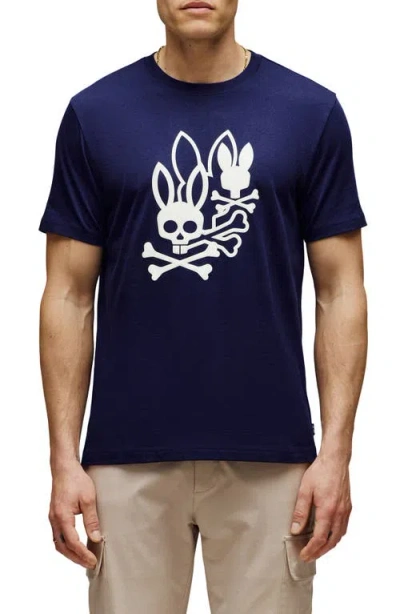 Psycho Bunny Aussie Appliqué Graphic T-shirt In Blue