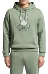 Psycho Bunny Baxter Appliqué Hoodie In Sea Spray