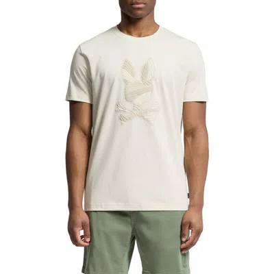 Psycho Bunny Baxter Embroidered Graphic T-shirt In Natural Linen